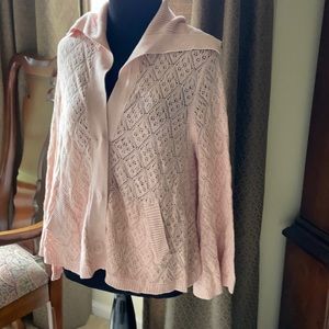 Cabi petal pink Embrace pointelle cardigan.  M